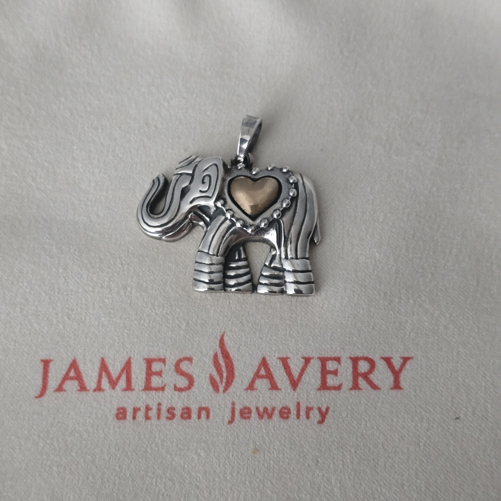James Avery Retired Elephant Pendant